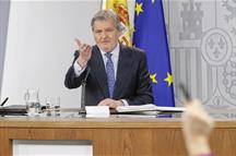 El portavoz del Gobierno, &Iacute;&ntilde;igo M&eacute;ndez de Vigo, en la rueda de prensa posterior al Consejo de Ministros