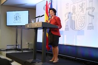 Isabel Celaá durante su comparecencia