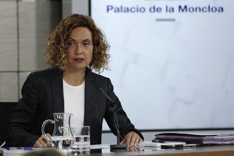 27/07/2018. Consejo de Ministros: Celaá, Valerio, Batet y Montón. La ministra de Política Territorial y Función Pública, Meritxell Batet, du...