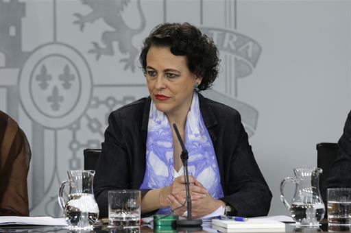 Magdalena Valerio durante la rueda de prensa posterior al Consejo de Ministros 