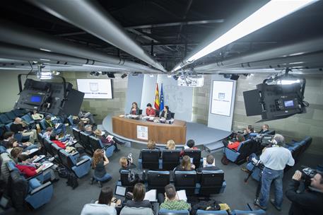 5/04/2019. Consejo de Ministros: Celaá, Valerio y Ribera. La ministra de Educación y Formación Profesional y portavoz del Gobierno, Isabel C...