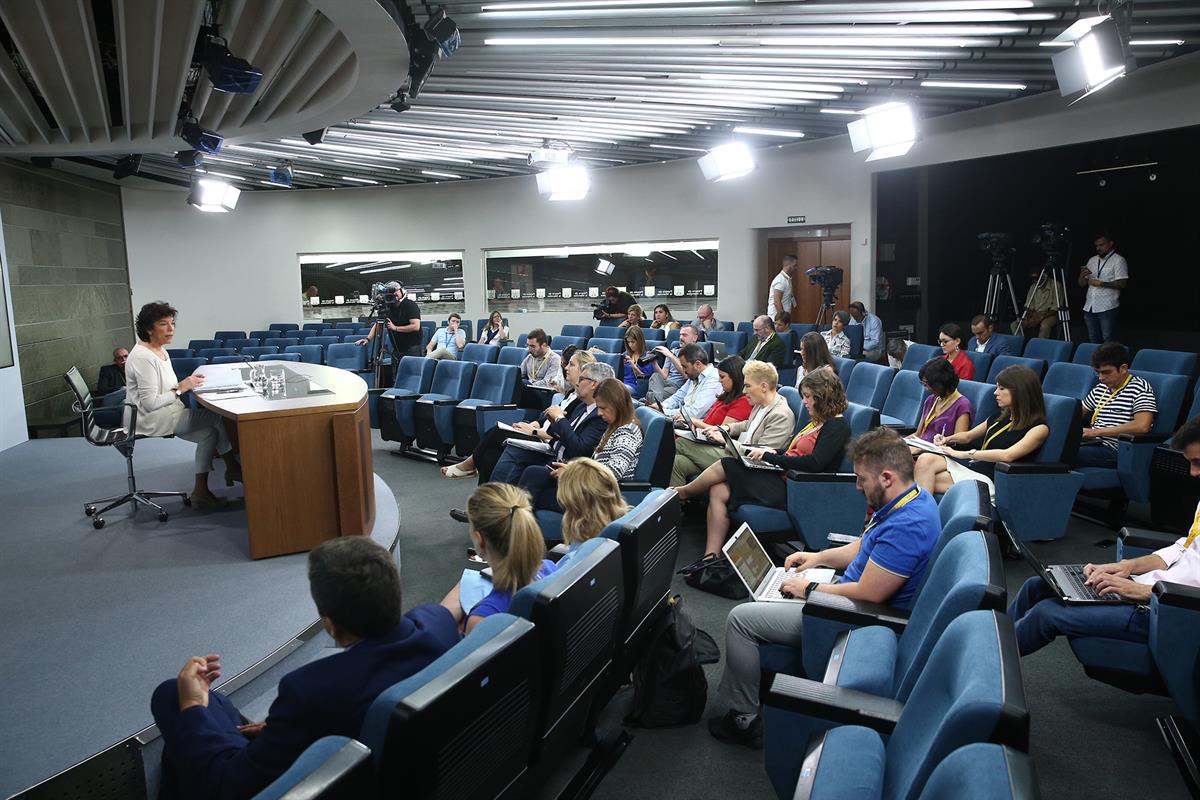 5/07/2019. Consejo de Ministros: Celaá. La ministra de Educación y Formación Profesional y portavoz del Gobierno en funciones, Isabel Celaá,...