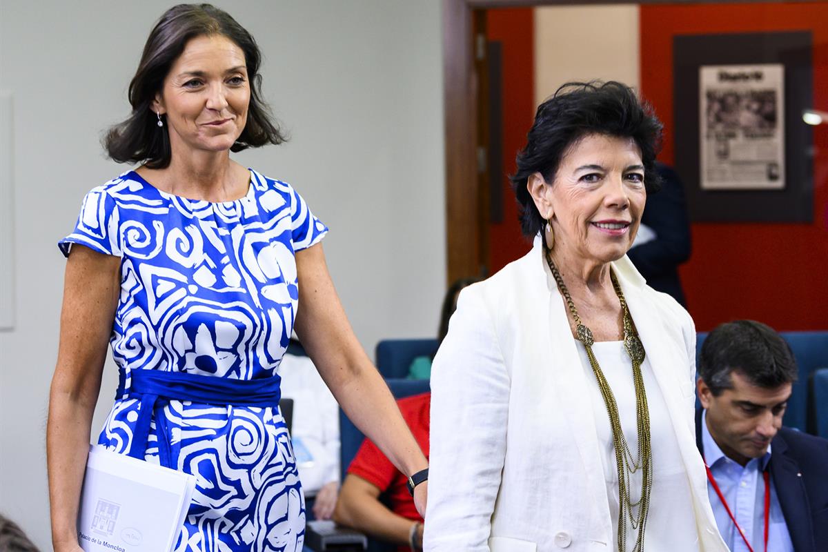 6/09/2019. Consejo de Ministros: Celaá y Reyes Maroto. La ministra de Educación y Formación Profesional y portavoz del Gobierno en funciones...