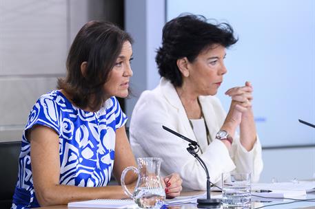 6/09/2019. Consejo de Ministros: Celaá y Reyes Maroto. La ministra de Educación y Formación Profesional y portavoz del Gobierno en funciones...