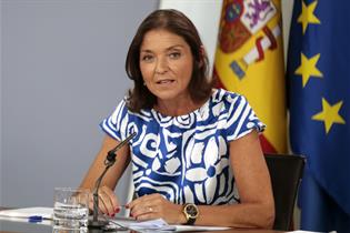 Reyes Maroto durante su comparecencia en la rueda de prensa posterior al Consejo de Ministros