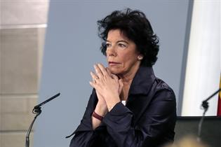 La ministra de Educación y Formación Profesional y portavoz del Gobierno, Isabel Celaá, tras el Consejo de Ministros
