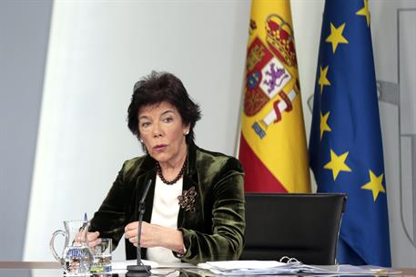 13/12/2019. Consejo de Ministros: Celaá. La ministra de Educación y Formación Profesional y portavoz del Gobierno en funciones, Isabel Celaá...