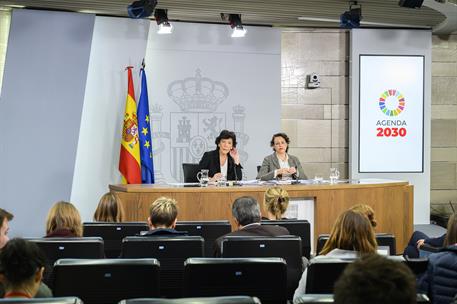 15/11/2019. Consejo de Ministros: Celaá y Valerio. La ministra de Educación y Formación Profesional y portavoz del Gobierno en funciones, Is...