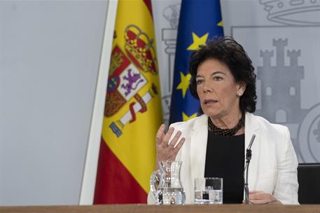 19/07/2019. Consejo de Ministros: Celaá. La ministra de Educación y Formación Profesional y portavoz del Gobierno en funciones, Isabel Celaá...