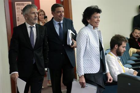 20/09/2019. Consejo de Ministros: Celaá, Grande-Marlaska y Planas. La ministra de Educación y Formación Profesional y portavoz del Gobierno ...