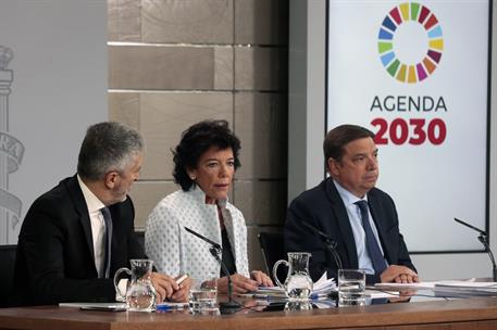 20/09/2019. Consejo de Ministros: Celaá, Grande-Marlaska y Planas. La ministra de Educación y Formación Profesional y portavoz del Gobierno ...
