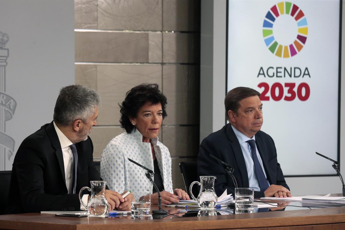 20/09/2019. Consejo de Ministros: Celaá, Grande-Marlaska y Planas. La ministra de Educación y Formación Profesional y portavoz del Gobierno ...