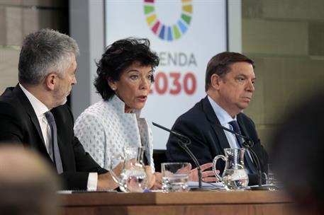 20/09/2019. Consejo de Ministros: Celaá, Grande-Marlaska y Planas. La ministra de Educación y Formación Profesional y portavoz del Gobierno ...