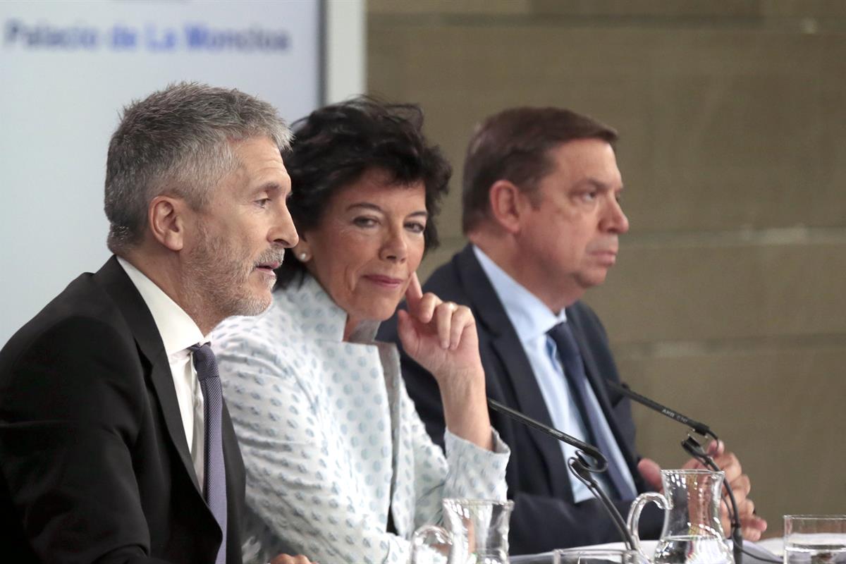 20/09/2019. Consejo de Ministros: Celaá, Grande-Marlaska y Planas. La ministra de Educación y Formación Profesional y portavoz del Gobierno ...