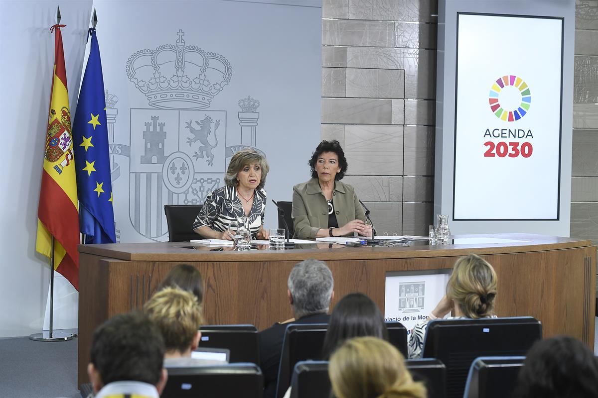 21/06/2019. Consejo de Ministros: Celaá y Carcedo. La ministra de Educación y Formación Profesional y portavoz del Gobierno en funciones, Is...