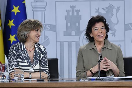 21/06/2019. Consejo de Ministros: Celaá y Carcedo. La ministra de Educación y Formación Profesional y portavoz del Gobierno en funciones, Is...