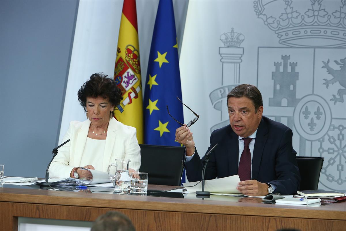 23/08/2019. Consejo de Ministros: Celaá y Planas. La ministra de Educación y Formación Profesional y portavoz del Gobierno en funciones, Isa...