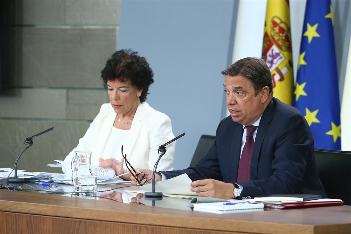 23/08/2019. Consejo de Ministros: Celaá y Planas. La ministra de Educación y Formación Profesional y portavoz del Gobierno en funciones, Isa...