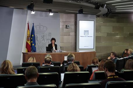 25/10/2019. Consejo de Ministros: Celaá. La ministra de Educación y Formación Profesional y portavoz del Gobierno en funciones, Isabel Celaá...