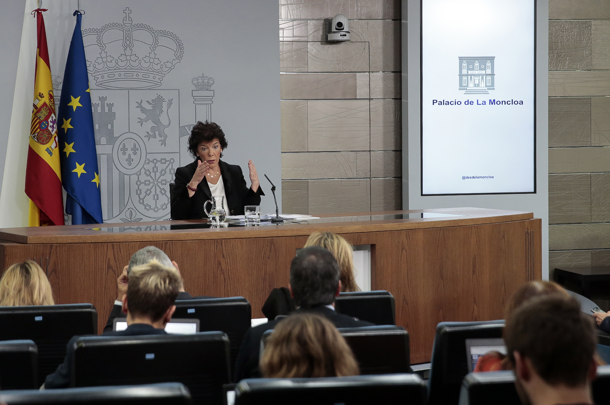 25/10/2019. Consejo de Ministros: Celaá. La ministra de Educación y Formación Profesional y portavoz del Gobierno en funciones, Isabel Celaá...