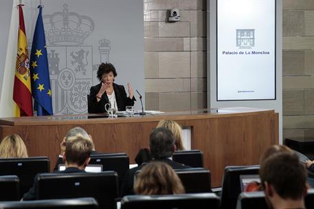 25/10/2019. Consejo de Ministros: Celaá. La ministra de Educación y Formación Profesional y portavoz del Gobierno en funciones, Isabel Celaá...