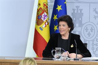 Isabel Celaá durante la rueda de prensa posterior al Consejo de Ministros