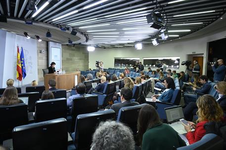 27/12/2019. Consejo de Ministros: Celaá. La ministra de Educación y Formación Profesional y portavoz del Gobierno en funciones, Isabel Celaá...