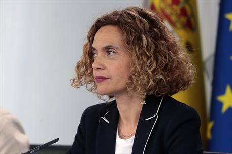 29/03/2019. Consejo de Ministros: Celaá, Montero y Batet. La ministra de Política Territorial y Función Pública, Meritxell Batet, durante su...