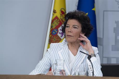 30/04/2019. Consejo de ministros: Celaá. La ministra de Educación y Formación Profesional y portavoz del Gobierno en funciones, Isabel Celaá...