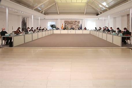 1/12/2020. Reunión del Consejo de Ministros. El presidente del Gobierno, Pedro Sánchez, preside la reunión del Consejo de Ministros.