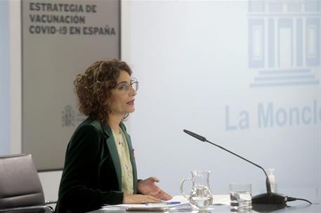 1/12/2020. Consejo de Ministros: María Jesús Montero. La ministra de Hacienda y portavoz del Gobierno, María Jesús Montero, durante su inter...