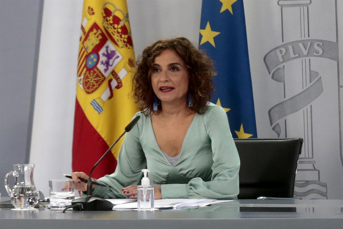 3/11/2020. Consejo de Ministros: Montero, Planas y Garzón. La ministra de Hacienda y portavoz del Gobierno, María Jesús Montero, durante su ...