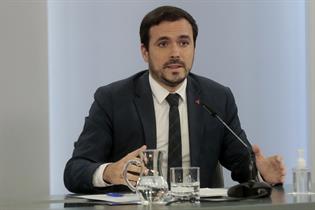 Alberto Garzón durante la rueda de prensa posterior al Consejo de Ministros