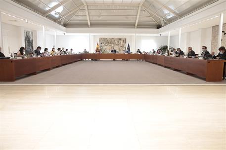 4/08/2020. Reunión del Consejo de Ministros. El presidente del Gobierno, Pedro Sánchez, preside la reunión del Consejo de Ministros.