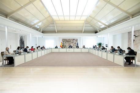 8/09/2020. Consejo de Ministros. El jefe del Ejecutivo, Pedro Sánchez, preside la reunión del Consejo de Ministros en La Moncloa.
