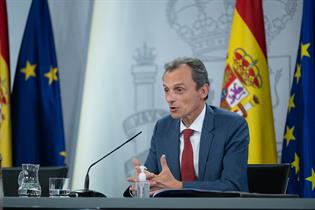 El ministro Pedro Duque, durante la rueda de prensa posterior al Consejo de Ministros