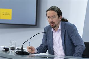 Pablo Iglesias durante la rueda de prensa posterior al Consejo de Ministros