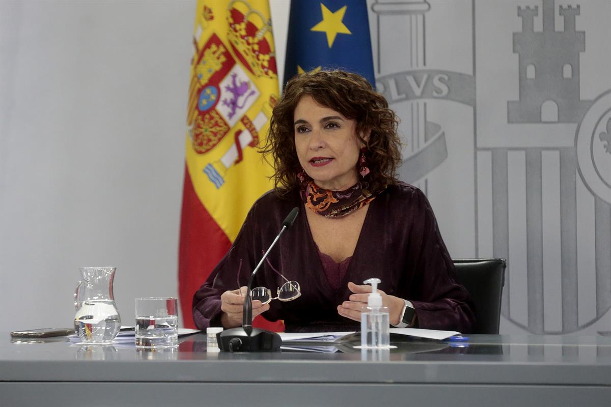 9/12/2020. Consejo de Ministros: María Jesús Montero. La ministra de Hacienda y portavoz del Gobierno, María Jesús Montero, durante su inter...