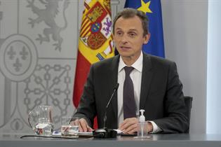 El ministro de Ciencia e Innovación, Pedro Duque, durante la rueda de prensa posterior al Consejo de Ministros