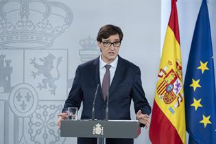 El ministro de Sanidad, Salvador Illa, durante la rueda de prensa posterior al Consejo de Ministros