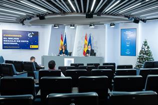 María Jesús Montero y Juan Carlos Campo durante la rueda de prensa posterior al Consejo de Ministros