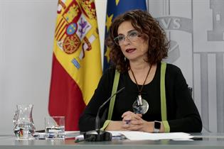 La ministra de Hacienda y portavoz del Gobierno, María Jesús Montero, durante la rueda de prensa