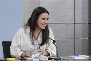 Irene Montero durante la rueda de prensa posterior al Consejo de Ministros