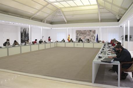 20/10/2020. Consejo de Ministros. El presidente del Gobierno, Pedro Sánchez, preside la reunión del Consejo de Ministros.