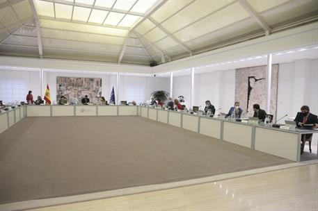 20/10/2020. Consejo de Ministros. El presidente del Gobierno, Pedro Sánchez, preside la reunión del Consejo de Ministros.