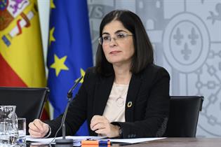 Carolina Darias durante su intervención en la rueda de prensa posterior al Consejo de Ministros