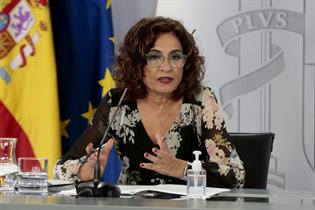 La ministra de Hacienda y portavoz del Gobierno, María Jesús Montero, durante la rueda de prensa tras el Consejo de Ministros