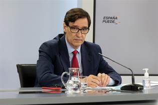 El ministro de Sanidad, Salvador Illa, durante la rueda de prensa posterior al Consejo de Ministros