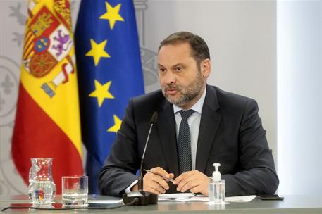 22/12/2020. Consejo de Ministros. El ministro de Transportes, Movilidad y Agenda Urbana, José Luis Ábalos, durante su intervención en la rue...