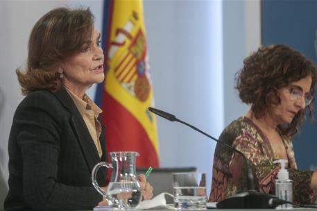 22/12/2020. Consejo de Ministros. La vicepresidenta primera del Gobierno y ministra de la Presidencia, Relaciones con las Cortes y Memoria D...